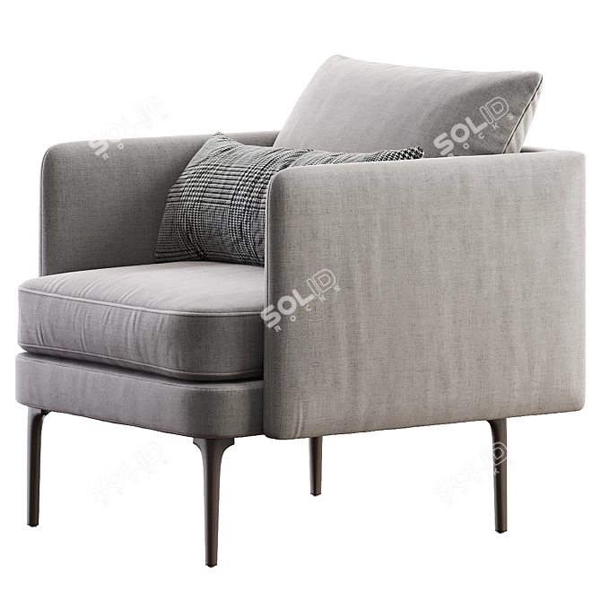 Auburn Comfort Chair: Stylish & Ergonomic 3D model image 3