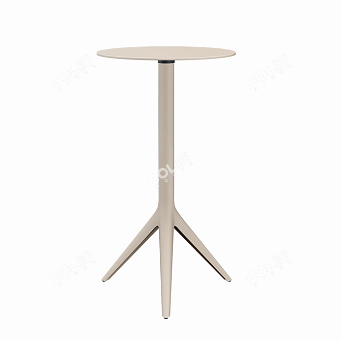 Modern Vondom Mari-Sol Table & Africa Bar Stool 3D model image 4