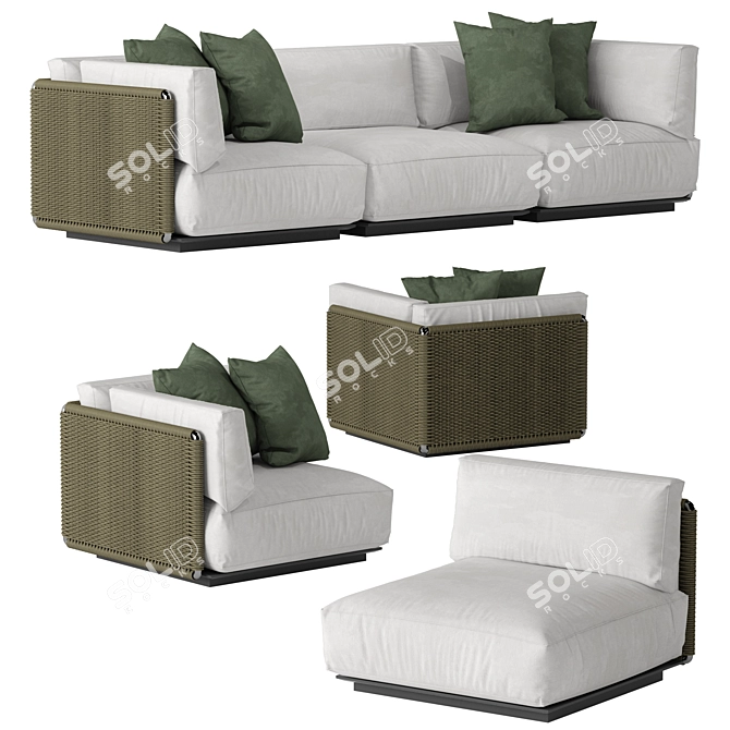 Flexform Eddy: A Versatile and Stylish Furniture Solution 3D model image 1