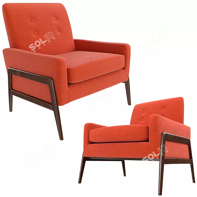 Cecil Arm Chair: Versatile and Stylish 3D model image 1