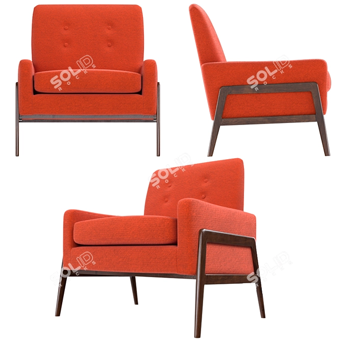 Cecil Arm Chair: Versatile and Stylish 3D model image 2