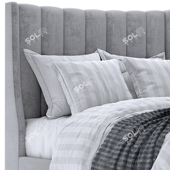 Elegant Hayworth Bed for Ultimate Luxury 3D model image 4