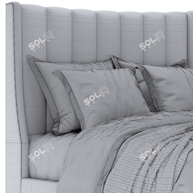Elegant Hayworth Bed for Ultimate Luxury 3D model image 5