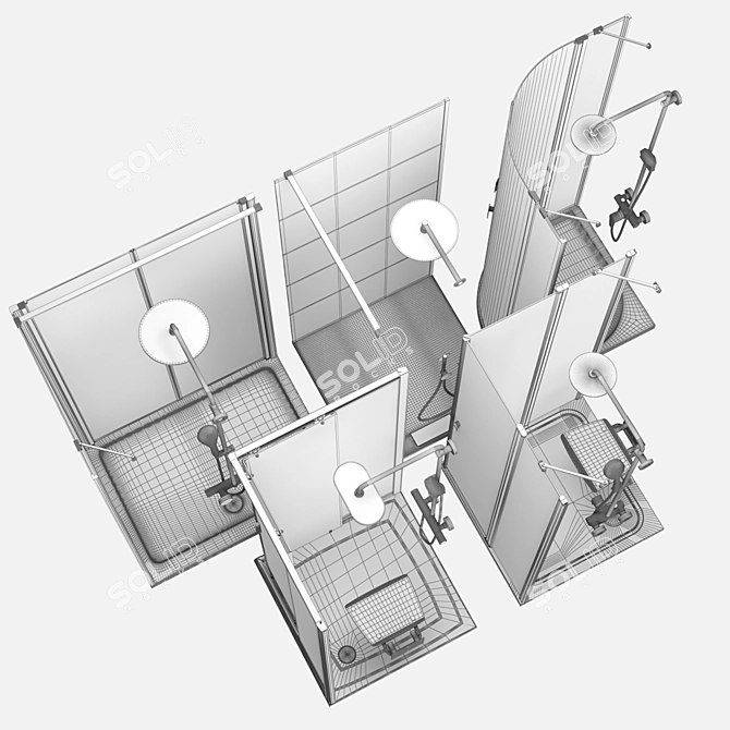 Shower Set Ravak & Radaway  2 Sizes, Multiple Models 3D model image 5