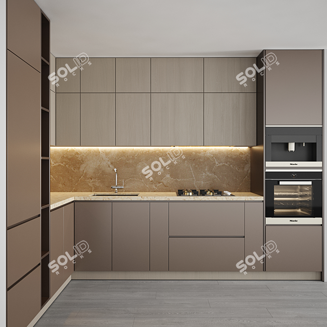 Modern Kitchen Set 023 3D model image 4