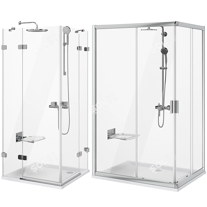 Ravak & Radaway Set 88 Shower Combo 3D model image 3