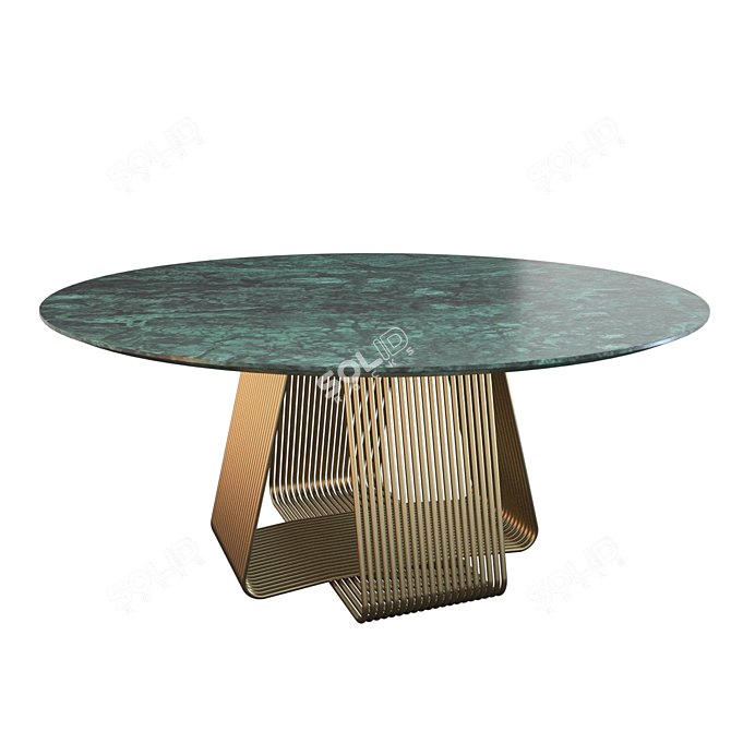 Elegant Alyson Round Dining Table 3D model image 1