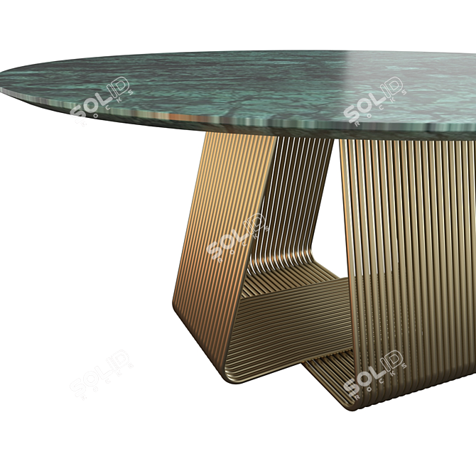 Elegant Alyson Round Dining Table 3D model image 2