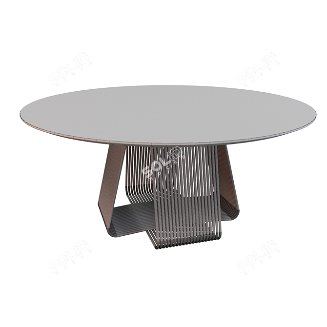 Elegant Alyson Round Dining Table 3D model image 3