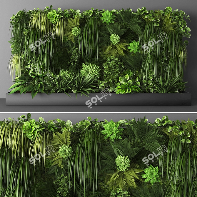 Poly Vertical Garden System 3D model image 1