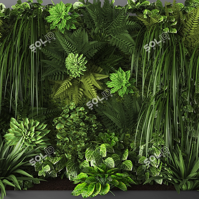 Poly Vertical Garden System 3D model image 2