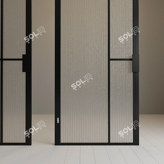 Versatile Glass Door Partition 3D model image 3