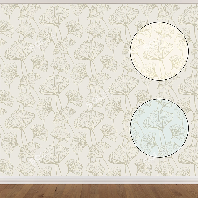 Seamless Wallpaper Set - 3 Colors 3D model image 1