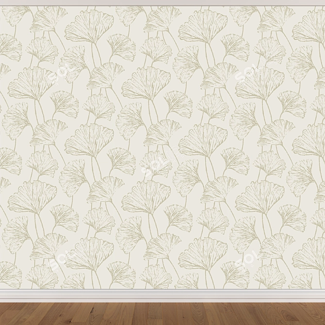 Seamless Wallpaper Set - 3 Colors 3D model image 3