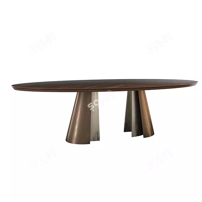 Elegant Absolute Dining Table 3D model image 1