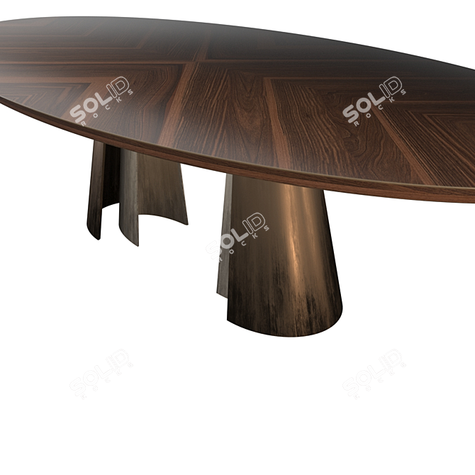 Elegant Absolute Dining Table 3D model image 2