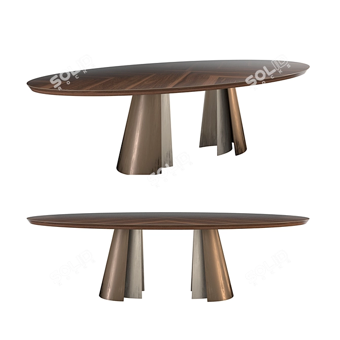 Elegant Absolute Dining Table 3D model image 4