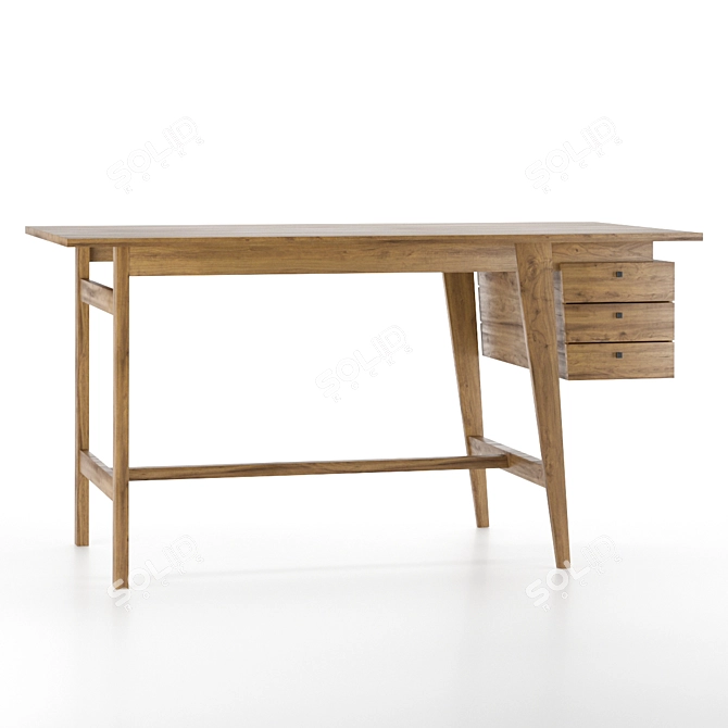 Sleek Desk by Lifeinstallo 3D model image 1