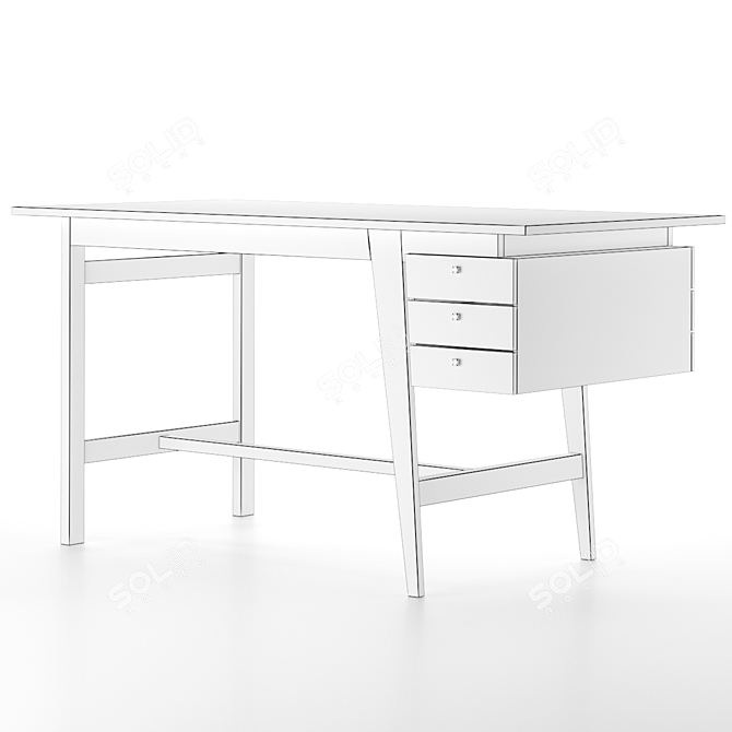 Sleek Desk by Lifeinstallo 3D model image 3