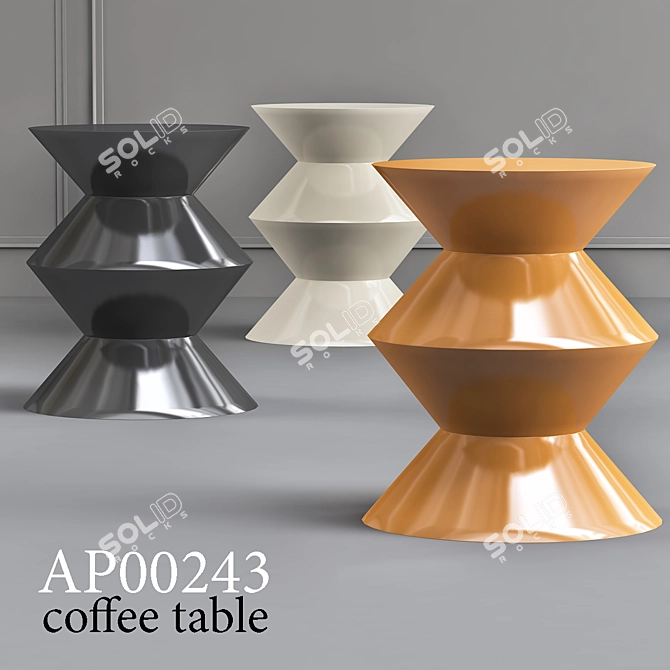 Sleek Modern Coffee Table 3D model image 1