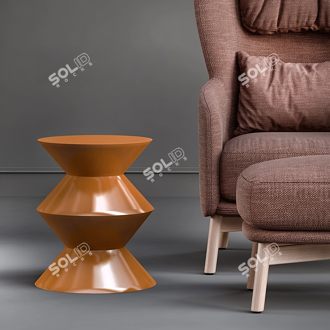 Sleek Modern Coffee Table 3D model image 2