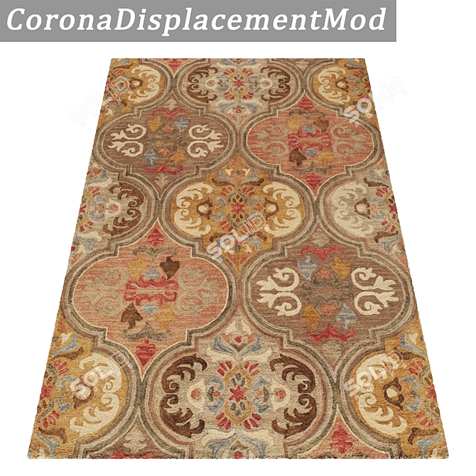 Luxury 3-Piece Carpet Set 3D model image 4