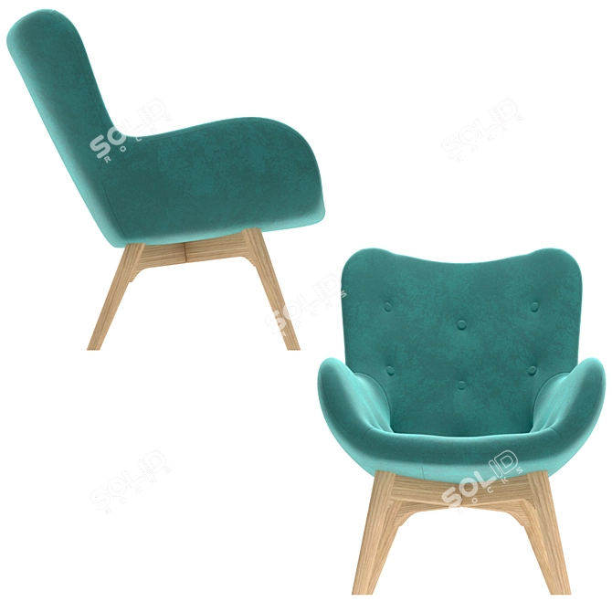Elegant Doris Arm Chair - Ultra Comfort & Style 3D model image 2