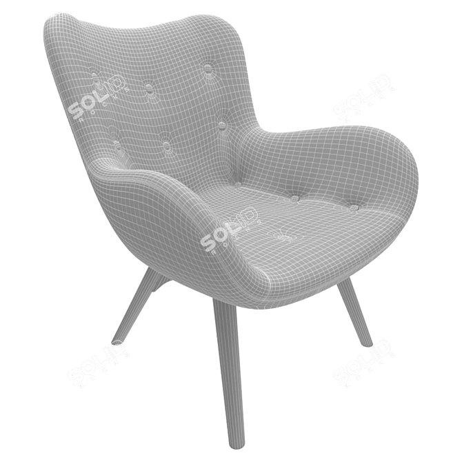 Elegant Doris Arm Chair - Ultra Comfort & Style 3D model image 3