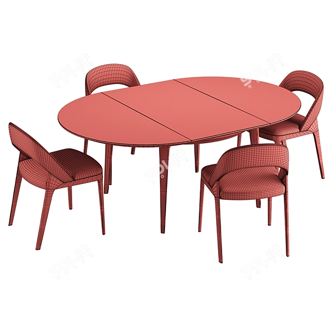 Convertible Clamp Table and Chair 3D model image 5