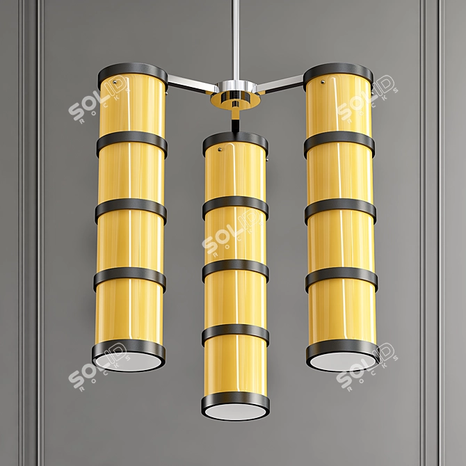 Elegant MURENE Pendant Light 3D model image 1