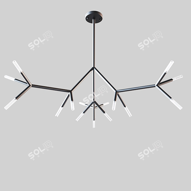 Modern Molecular Chandelier RAZE 3D model image 2