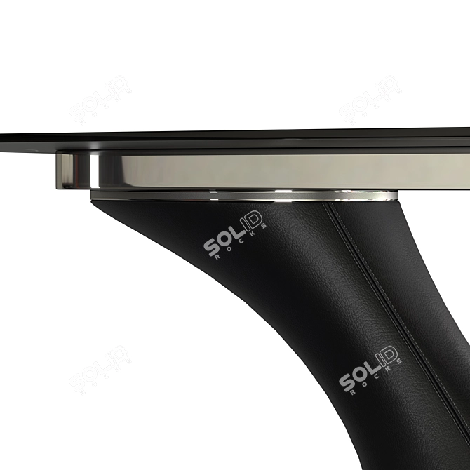 Elegant Extendable Glass Dining Table 3D model image 3