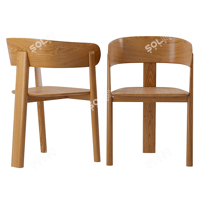 Marais Chairs by Emmanuel Gallina: Sleek and Stylish 3D model image 3