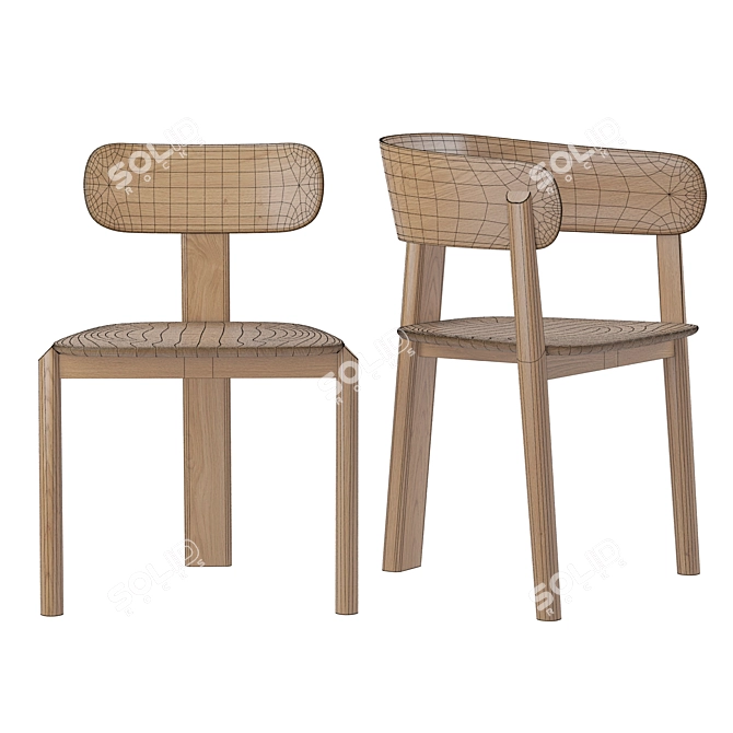 Marais Chairs by Emmanuel Gallina: Sleek and Stylish 3D model image 4