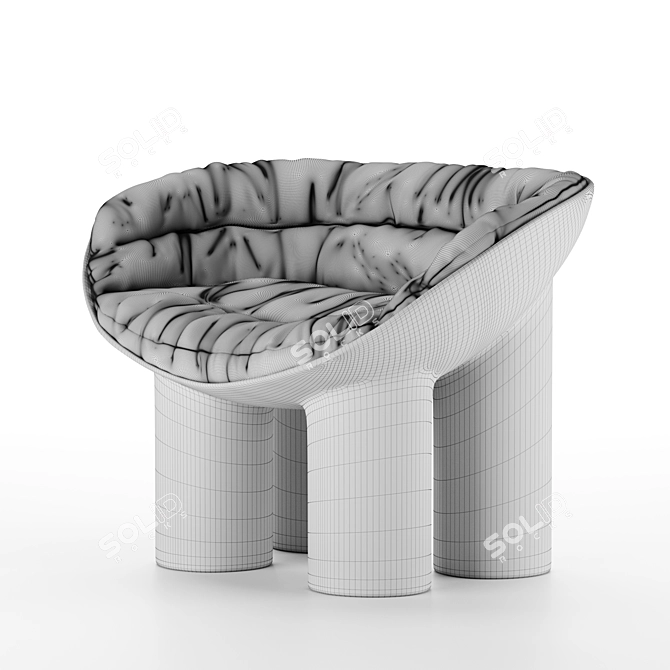 Faye TOOGOOD Roly-Poly Chair: Sleek Fibreglass Seating 3D model image 2
