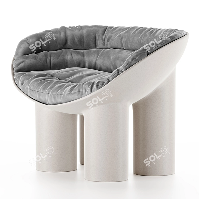 Faye TOOGOOD Roly-Poly Chair: Sleek Fibreglass Seating 3D model image 4