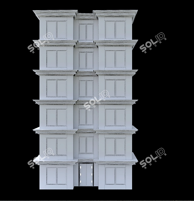 Modern Building Facades: Polys-5.421, Verts-6.198 3D model image 3