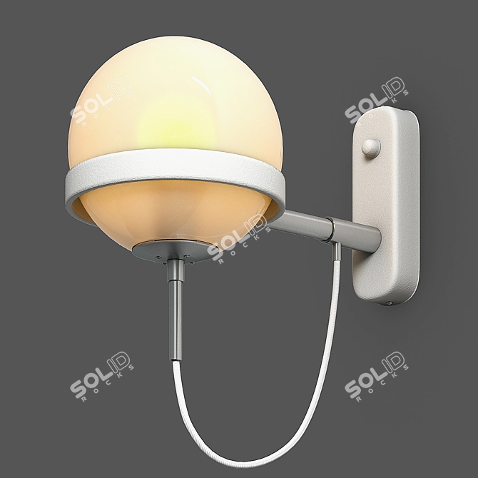 Modern LED Wall Light - 4 Colors 3D model image 1