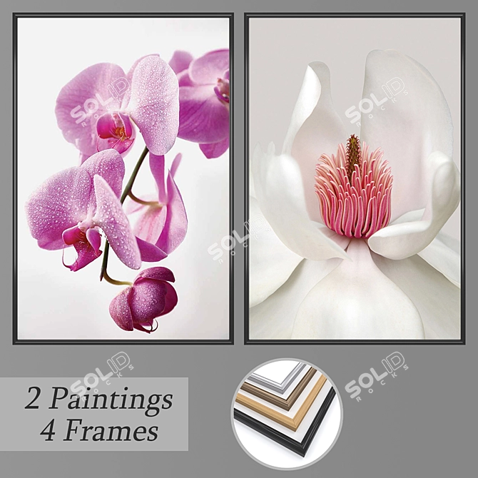 Modern Wall Art Set No. 920 3D model image 1