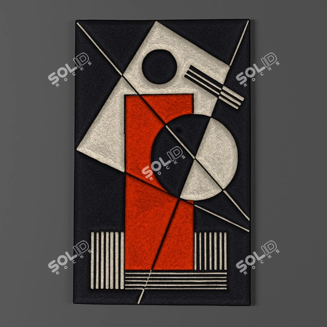 Modern Vector Art Wall Décor 3D model image 1