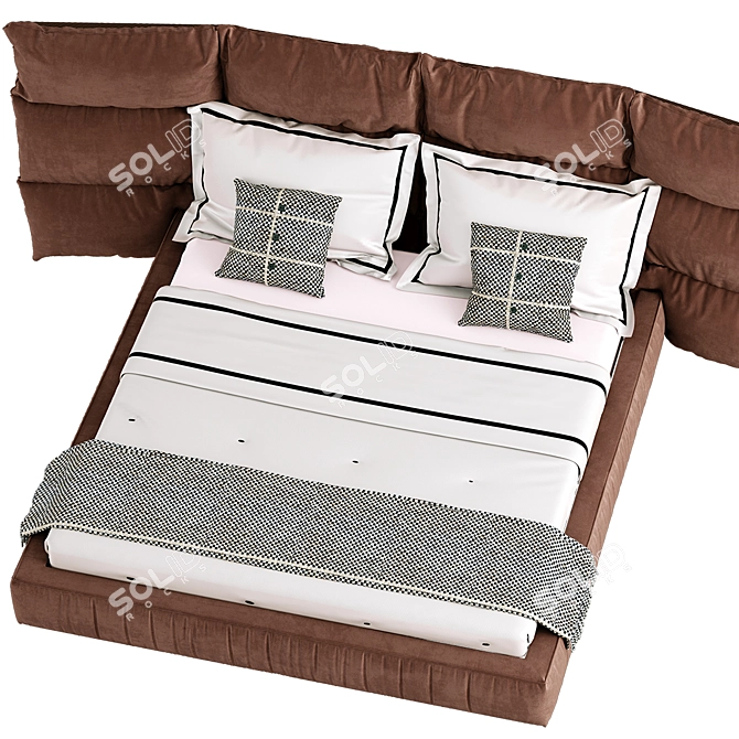 Title: Visionnaire Palau Large Bed 3D model image 3