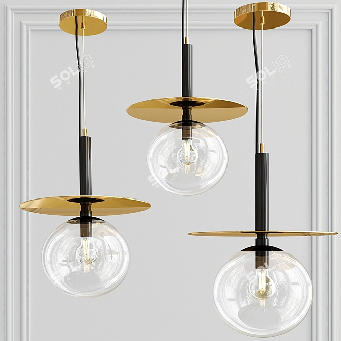 Modern Pendant Light: Andy 3D model image 1