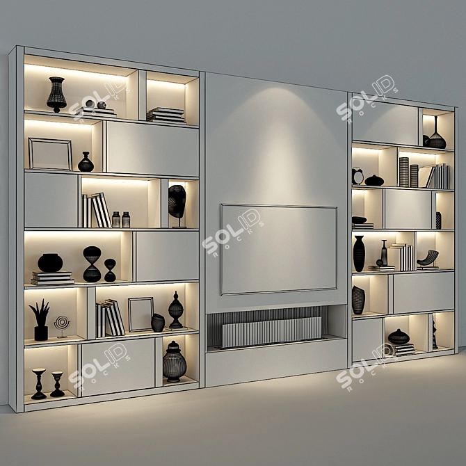 Stylish TV Wall Set | Studia 54 3D model image 3