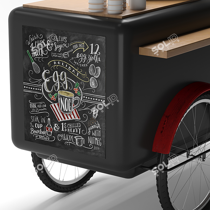 Mobile Coffee Cart: Cycling Caffeine 3D model image 4