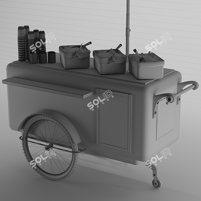 Mobile Coffee Cart: Cycling Caffeine 3D model image 5