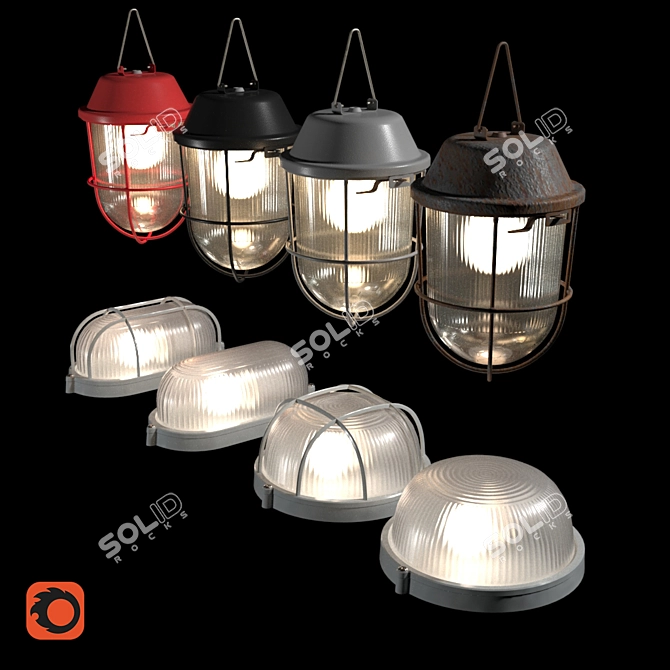 Versatile Outdoor Lighting Set 3D model image 2