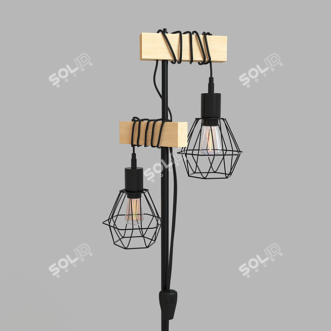 Eglo Townshend 43137 Floor Lamp: Trend, Vintage, and Elegant 3D model image 2
