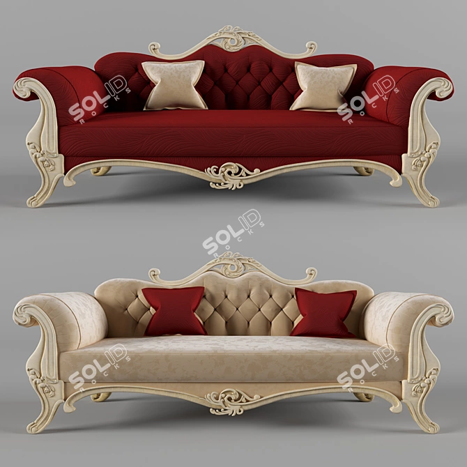 Minimalist Oak Furniture Set 3D model image 1