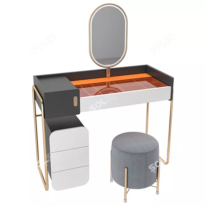 Elegant Vanity Table - Timeless Design 3D model image 2