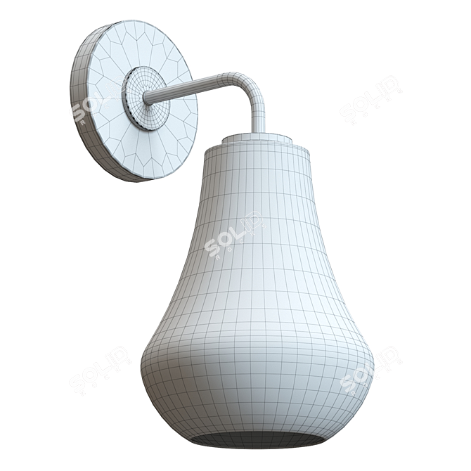 Elegant Teardrop Wall Sconce 3D model image 4